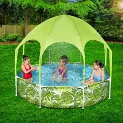 Bestway Steel Pro Splash-In-Shade Swimming Play Pool Above Ground Mist Shade 13 Bestway Steel Pro Splash-In-Shade Swimming Play Pool Above Ground Mist Shade -Outdoor Living Sales Store tdPVWZRa7fswlbxWHPpOCY vc