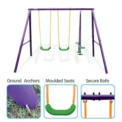Swing Set Kahuna 4-Seater Outdoor Play Equipment -Outdoor Living Sales Store tk3dRoDgFnxEI3vqMjFilMyPA
