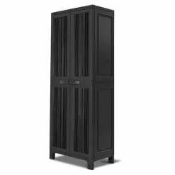 Gardeon Outdoor Storage Cabinet Lockable Tall Garden Sheds Garage Adjustable Black 173CM -Outdoor Living Sales Store troNmMWKcVETVG6dbnDyA1XIE