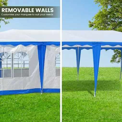 Wallaroo 4x8 Outdoor Event Wedding Marquee Tent Blue+White 7 Wallaroo 4x8 Outdoor Event Wedding Marquee Tent Blue+White - Image 7
