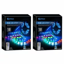 2x Sansai 10m USB Powered RGB LED Strip Light Monitor Backlight W/Remote Control