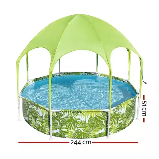 Bestway Steel Pro Splash-In-Shade Swimming Play Pool Above Ground Mist Shade 2 Bestway Steel Pro Splash-In-Shade Swimming Play Pool Above Ground Mist Shade - Image 2