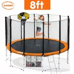 Kahuna Trampoline Blizzard 8ft With Basketball Set - Orange -Outdoor Living Sales Store vLok iC8me5dL aEmfNJNr0 4