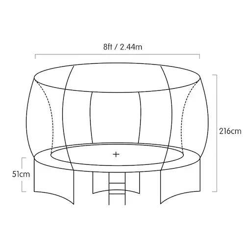 Kahuna 8ft Twister Springless Trampoline 3 Kahuna 8ft Twister Springless Trampoline - Image 3