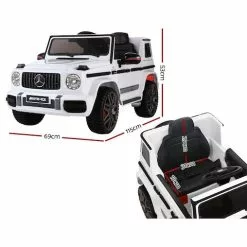 Rigo Mercedes-Benz Licensed Ride On Car AMG G63 Kids Toy White -Outdoor Living Sales Store wL8hUSa6ScbSR88AeyJre3Wlw