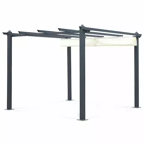 Alice's Garden CONDATE 3X3m Ecru Semi-Permanent Aluminium Gazebo 4 Alice's Garden CONDATE 3X3m Ecru Semi-Permanent Aluminium Gazebo - Image 4