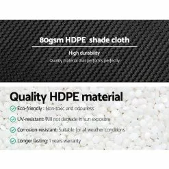 Instahut 30%UV 3.66x30m Shade Cloth Shadecloth Sail Mesh Roll Outdoor Black -Outdoor Living Sales Store x5gJ0CV Md3djzvOn4iGRU1rE