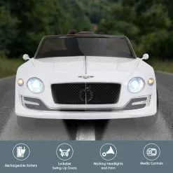 KlikA Bentley Exp 12 Speed 6E Licensed Kids Ride On Electric Car Remote Control - White 15 KlikA Bentley Exp 12 Speed 6E Licensed Kids Ride On Electric Car Remote Control - White -Outdoor Living Sales Store xZAvMwJyMlATtF9wYar7UtapU