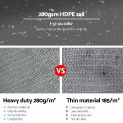 Instahut Sun Shade Sail Cloth Shadecloth Outdoor Canopy 6x6x6m 11 Instahut Sun Shade Sail Cloth Shadecloth Outdoor Canopy 6x6x6m -Outdoor Living Sales Store xh0hTxBMJMJcR2EzGMu9auBaY