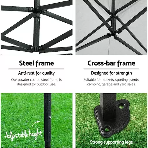 Instahut Gazebo Pop Up Marquee 3x4.5 Folding Tent Gazebos 4 Instahut Gazebo Pop Up Marquee 3x4.5 Folding Tent Gazebos - Image 4