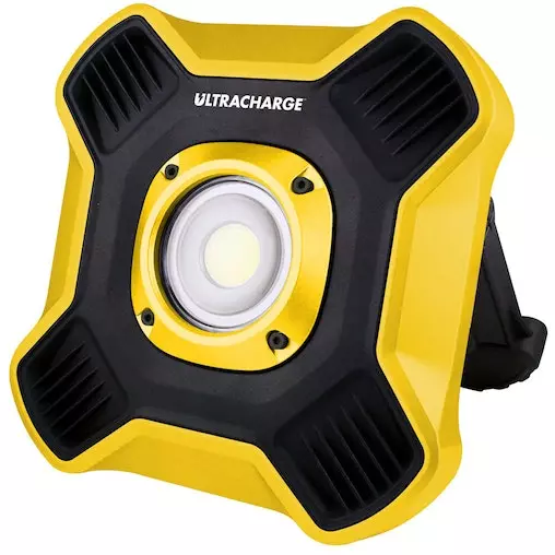 Ultracharge LED Flood Light 40W Rechargeable Worklight 2000lm USB/DC Plug Yellow 1 Ultracharge LED Flood Light 40W Rechargeable Worklight 2000lm USB/DC Plug Yellow