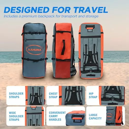 Kahuna Hana Inflatable Stand Up Paddle Board 10FT SUP Paddleboard 14 Kahuna Hana Inflatable Stand Up Paddle Board 10FT SUP Paddleboard - Image 14