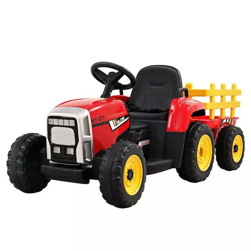Rigo Ride On Car Tractor Trailer Toy Kids Electric Cars 12V Battery Red 1 Rigo Ride On Car Tractor Trailer Toy Kids Electric Cars 12V Battery Red