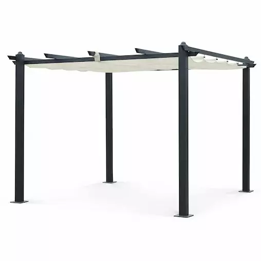 Alice's Garden CONDATE 3X3m Ecru Semi-Permanent Aluminium Gazebo 1 Alice's Garden CONDATE 3X3m Ecru Semi-Permanent Aluminium Gazebo