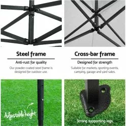 Instahut Gazebo Pop Up Marquee 3x3 Camping Gazebos Tent 10 Instahut Gazebo Pop Up Marquee 3x3 Camping Gazebos Tent -Outdoor Living Sales Store zdxI0GsAEharinuf2z09BKhXo