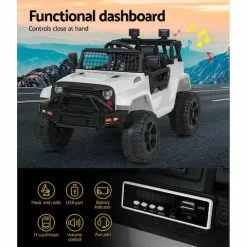 Rigo Kids Ride On Car Electric 12V Car Toys Jeep Battery Remote Control White -Outdoor Living Sales Store zoBGlxNl9ic3sdE2pmSMx8xcY