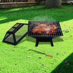 Wallaroo Portable BBQ Fire Pit With Mesh Cover -Outdoor Living Sales Store zsB2sf9FpOdFf8fEArLhFYfcA